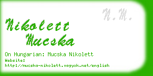 nikolett mucska business card